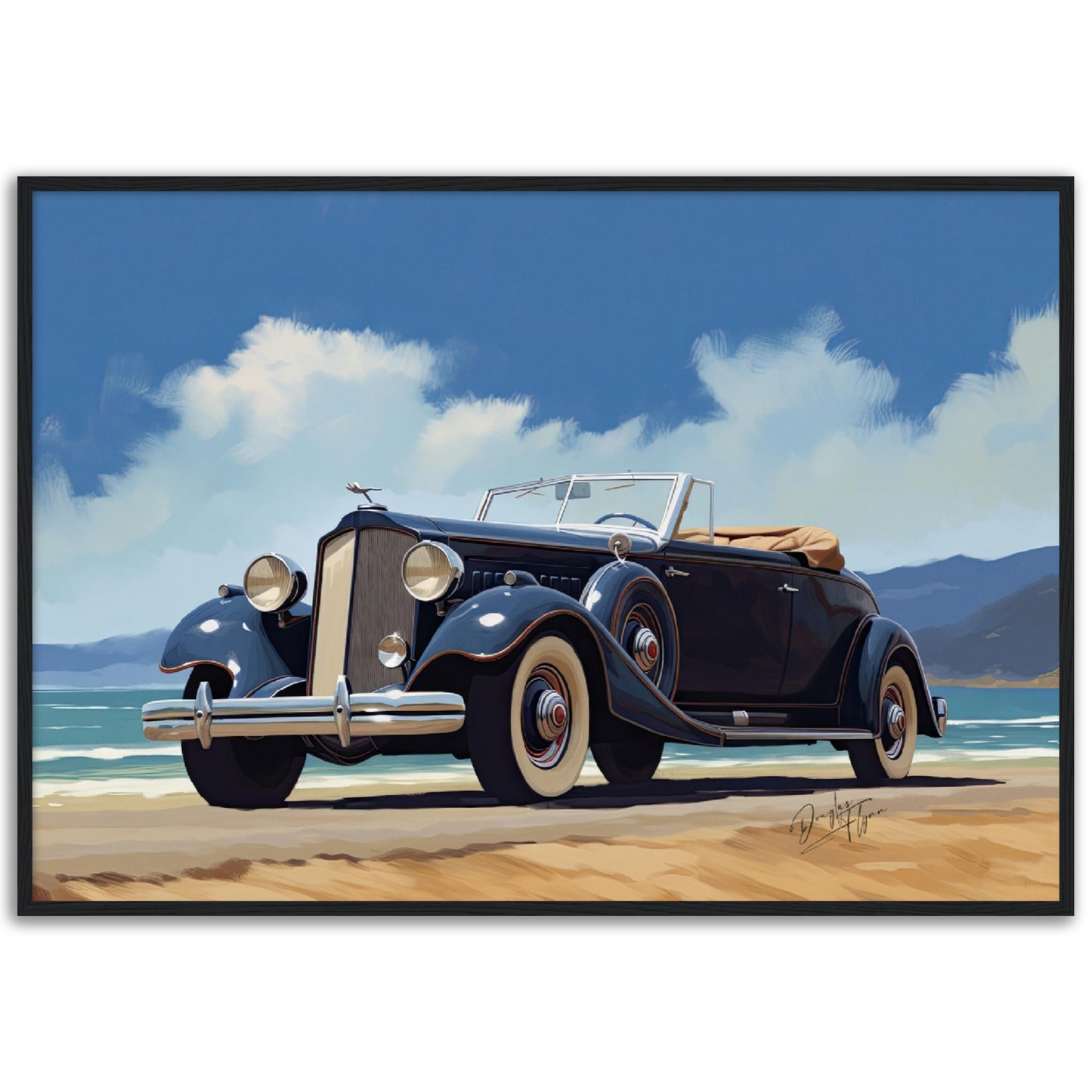 »Dark blue 1930s car Convertible«