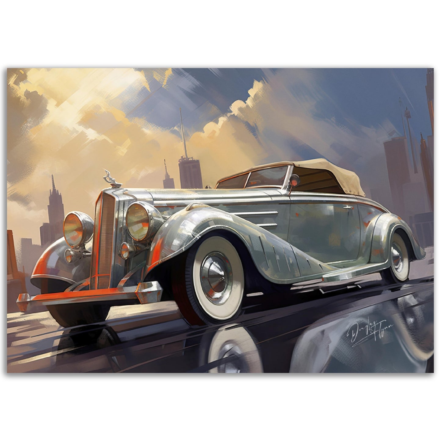 »Silver 1930s Pierce-Arrow Silver Arrow vintage cabriolet«