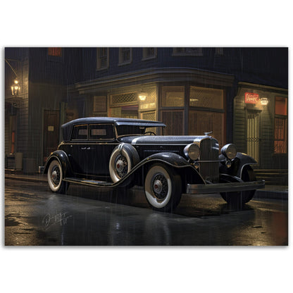 »Black 1920s Duesenberg vintage car«