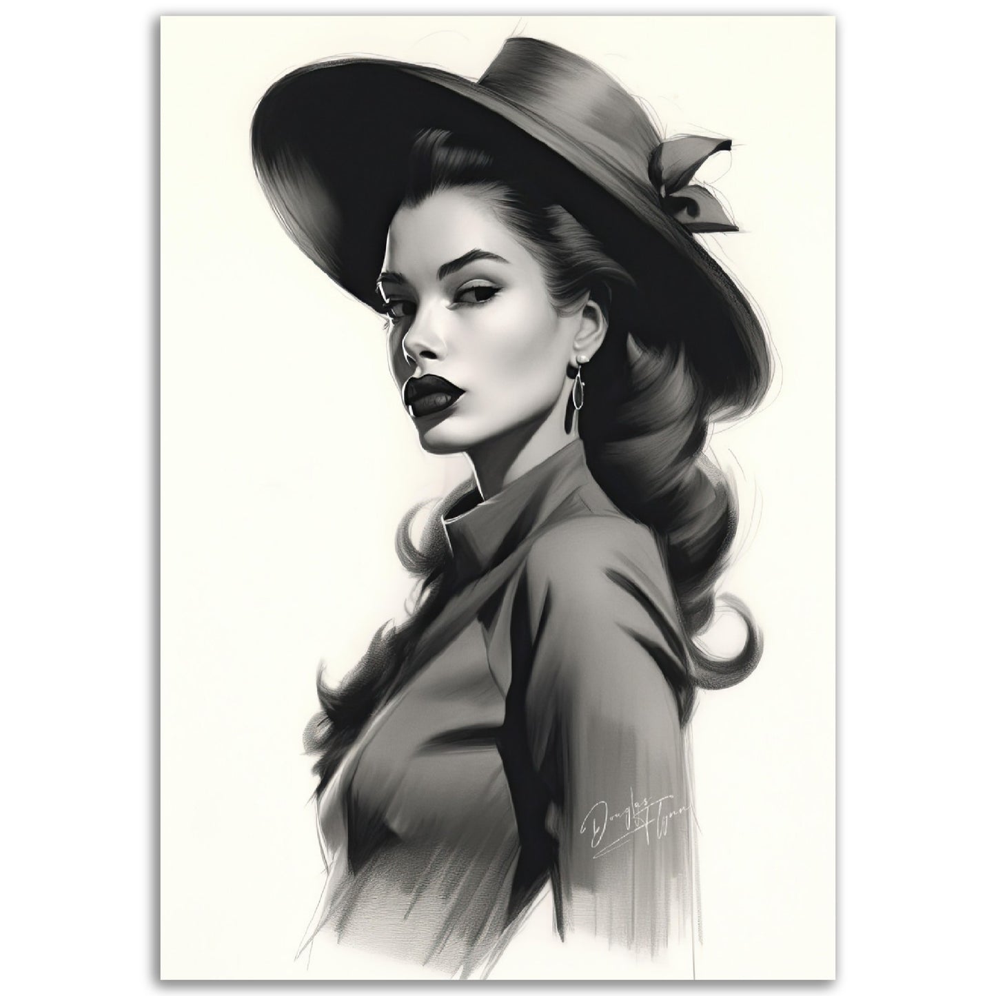 »Sophisticated Gray Fedora, 1940s with Ribbon Detail«