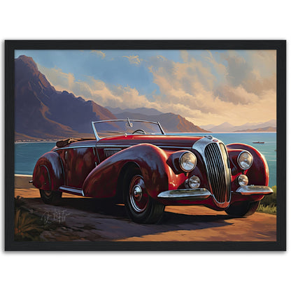 »Wine red 1940s Delahaye vintage car «