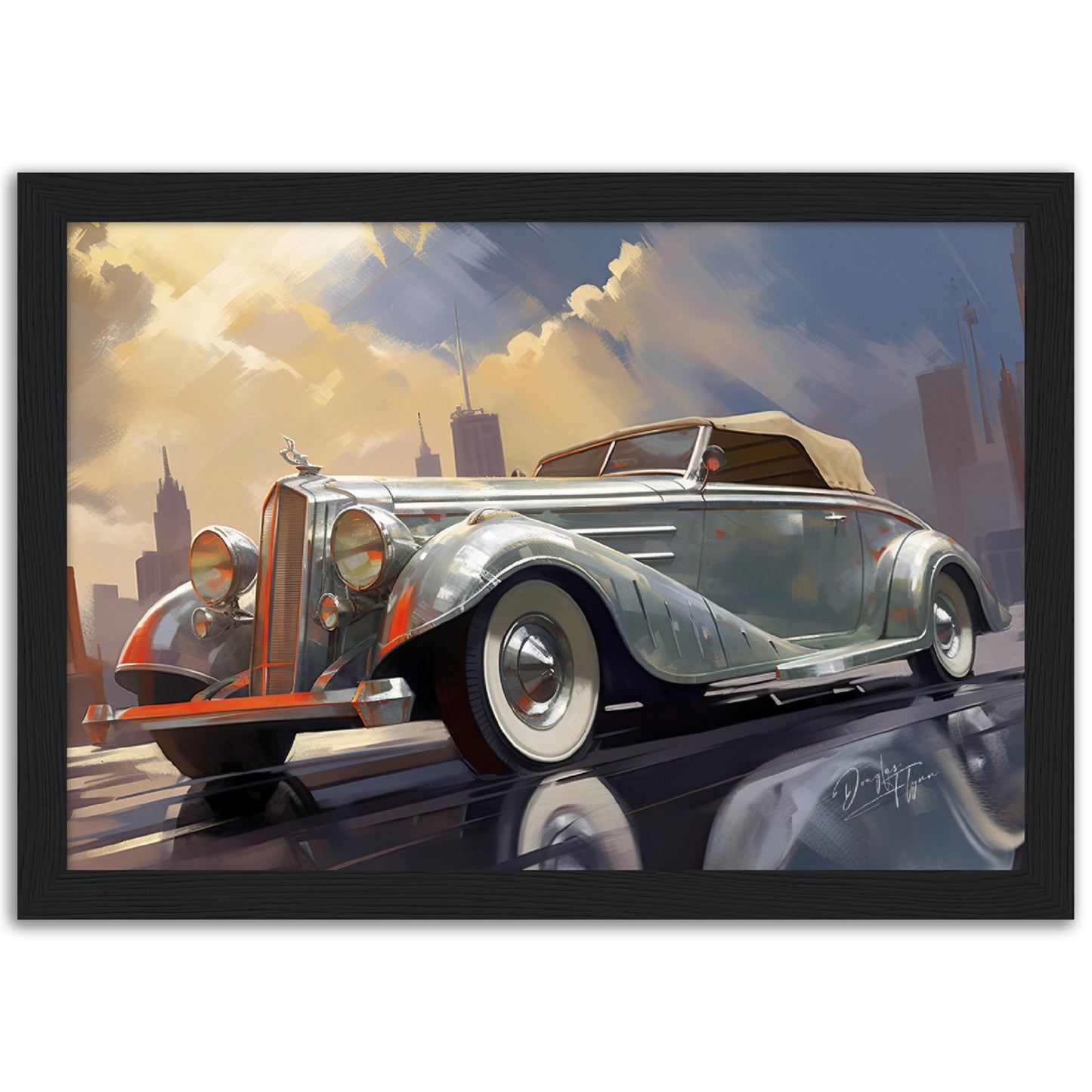 »Silver 1930s Pierce-Arrow Silver Arrow vintage cabriolet«