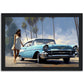 »Turquoise 1950s vintage car 1950s«