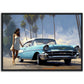 »Turquoise 1950s vintage car 1950s«
