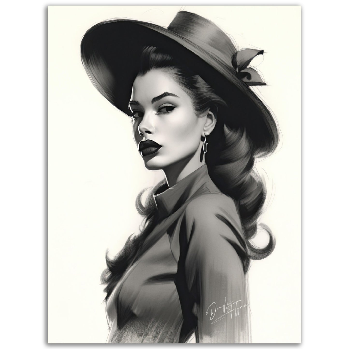 »Sophisticated Gray Fedora, 1940s with Ribbon Detail«