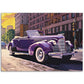 »Deep purple 1940s Convertible Coupe vintage car«