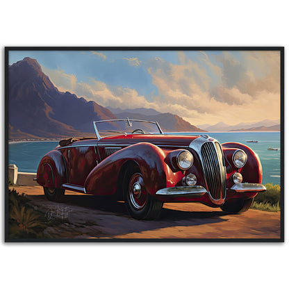 »Wine red 1940s Delahaye vintage car «