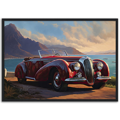 »Wine red 1940s Delahaye vintage car «