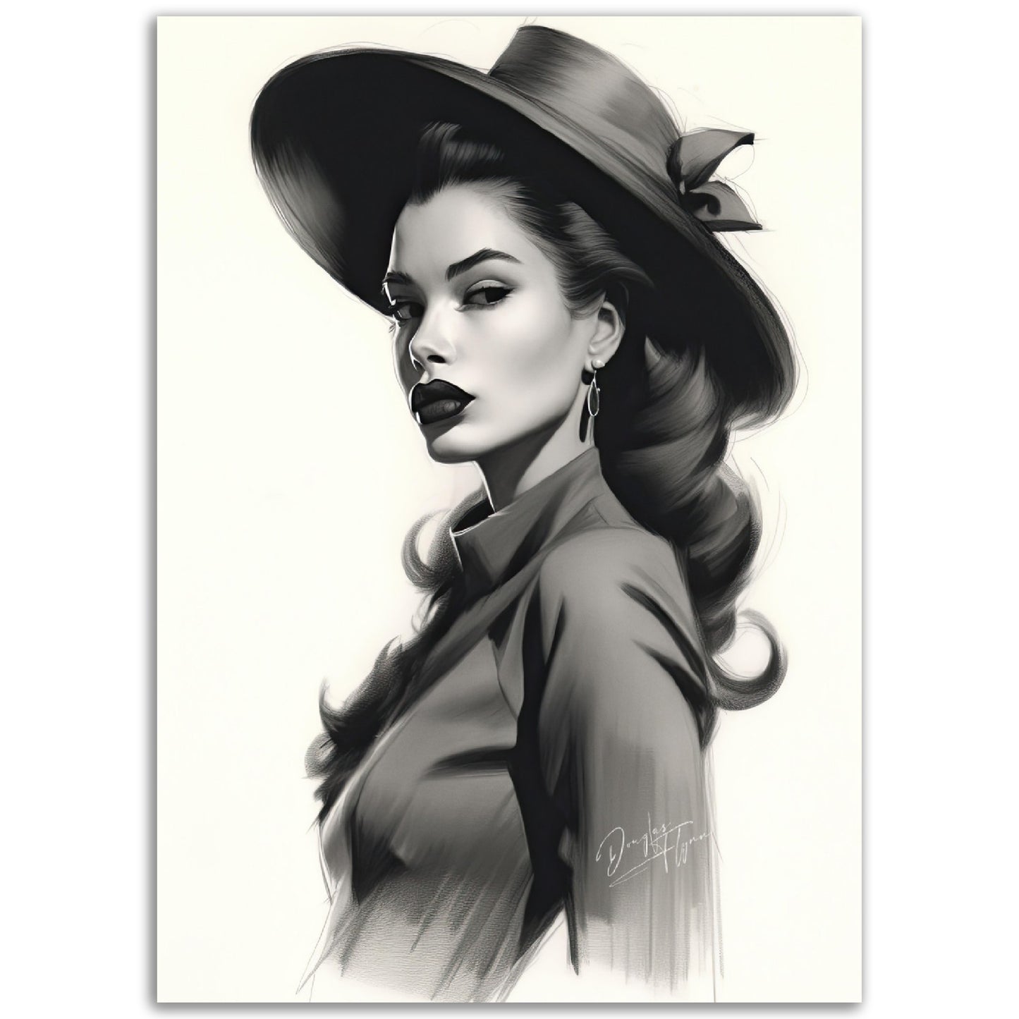 »Sophisticated Gray Fedora, 1940s with Ribbon Detail«