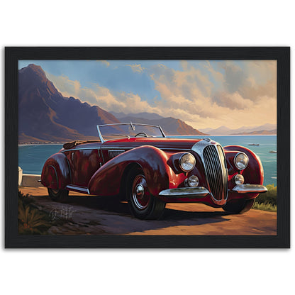 »Wine red 1940s Delahaye vintage car «
