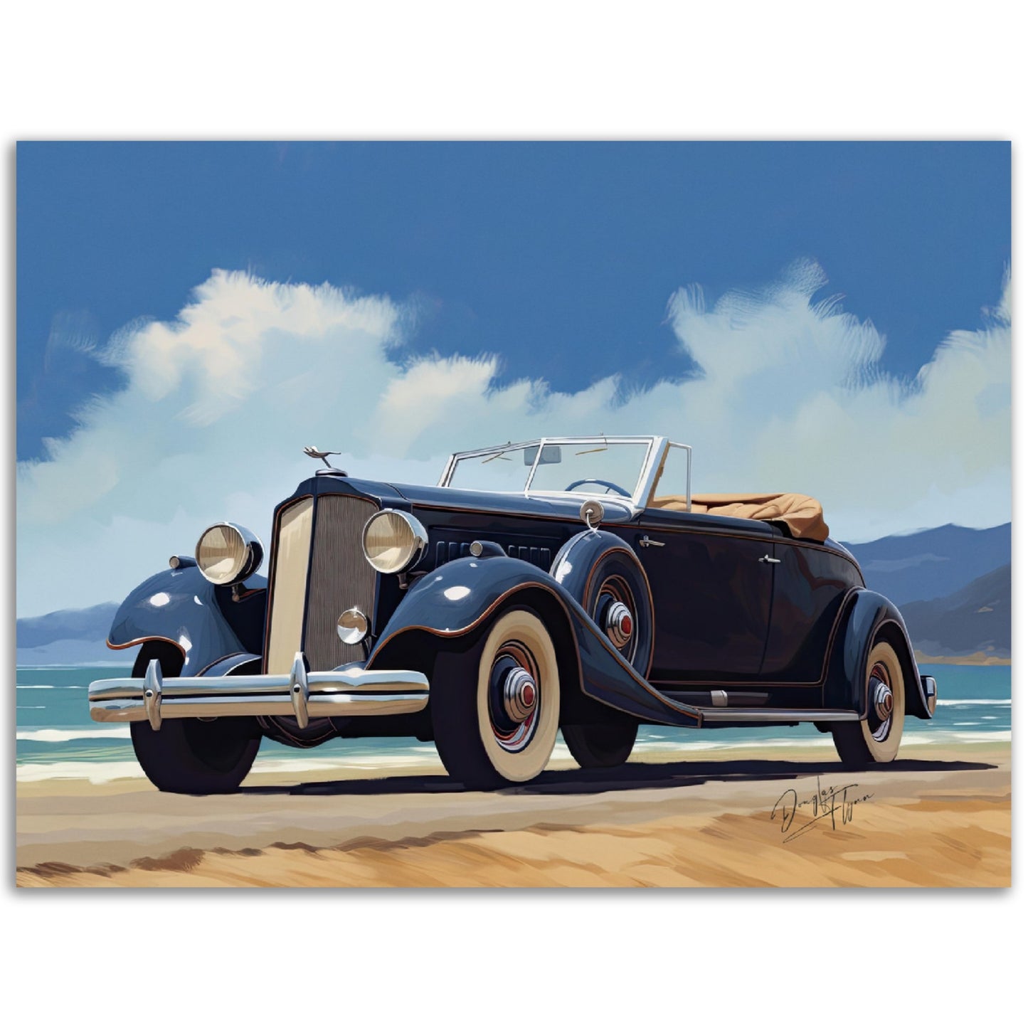 »Dark blue 1930s car Convertible«