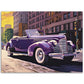 »Deep purple 1940s Convertible Coupe vintage car«