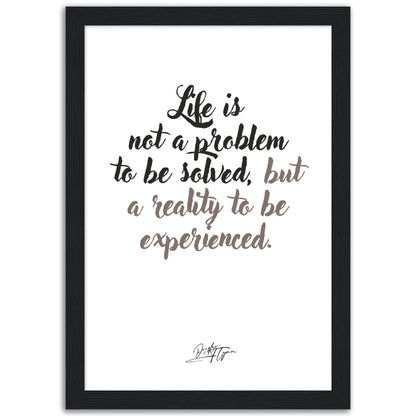 »Life is not a problem«