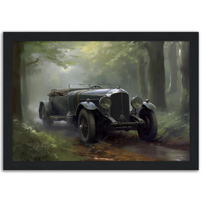 »Forest green 1930s vintage car«