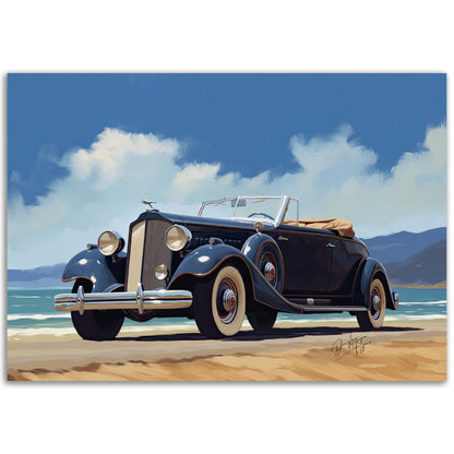 »Dark blue 1930s car Convertible«