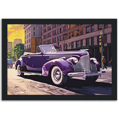 »Deep purple 1940s Convertible Coupe vintage car«