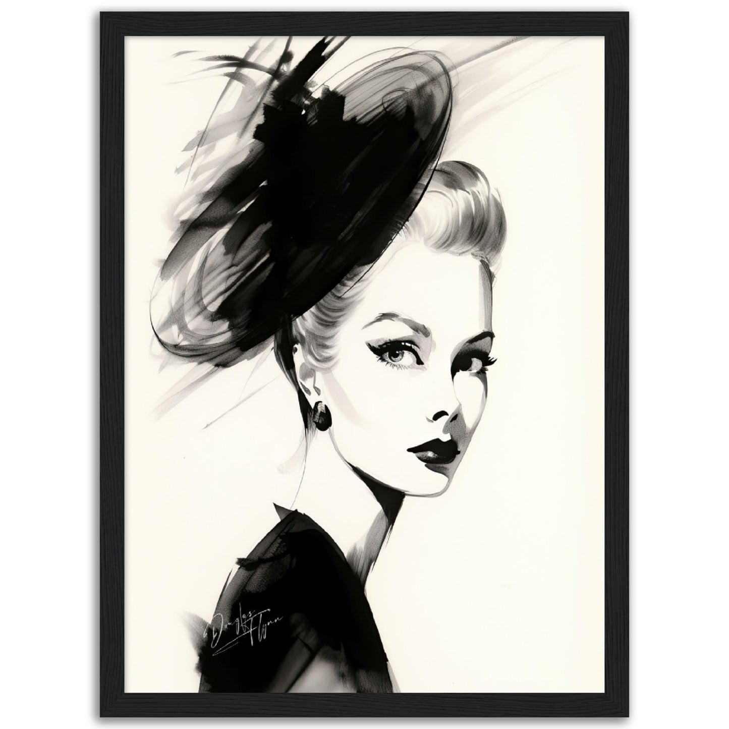 »Glamorous Fascinator, 1950s with Feather and Netting Accents«