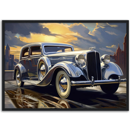»Silver 1930s Pierce-Arrow Silver Arriw vintage car«