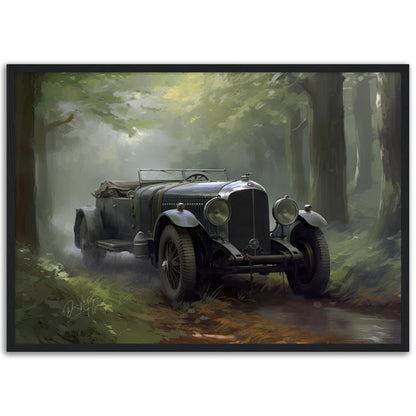 »Forest green 1930s vintage car«