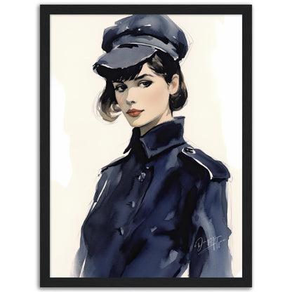 »French Chic, The Navy Blue Beret, 1940s with Ribbon Detail«