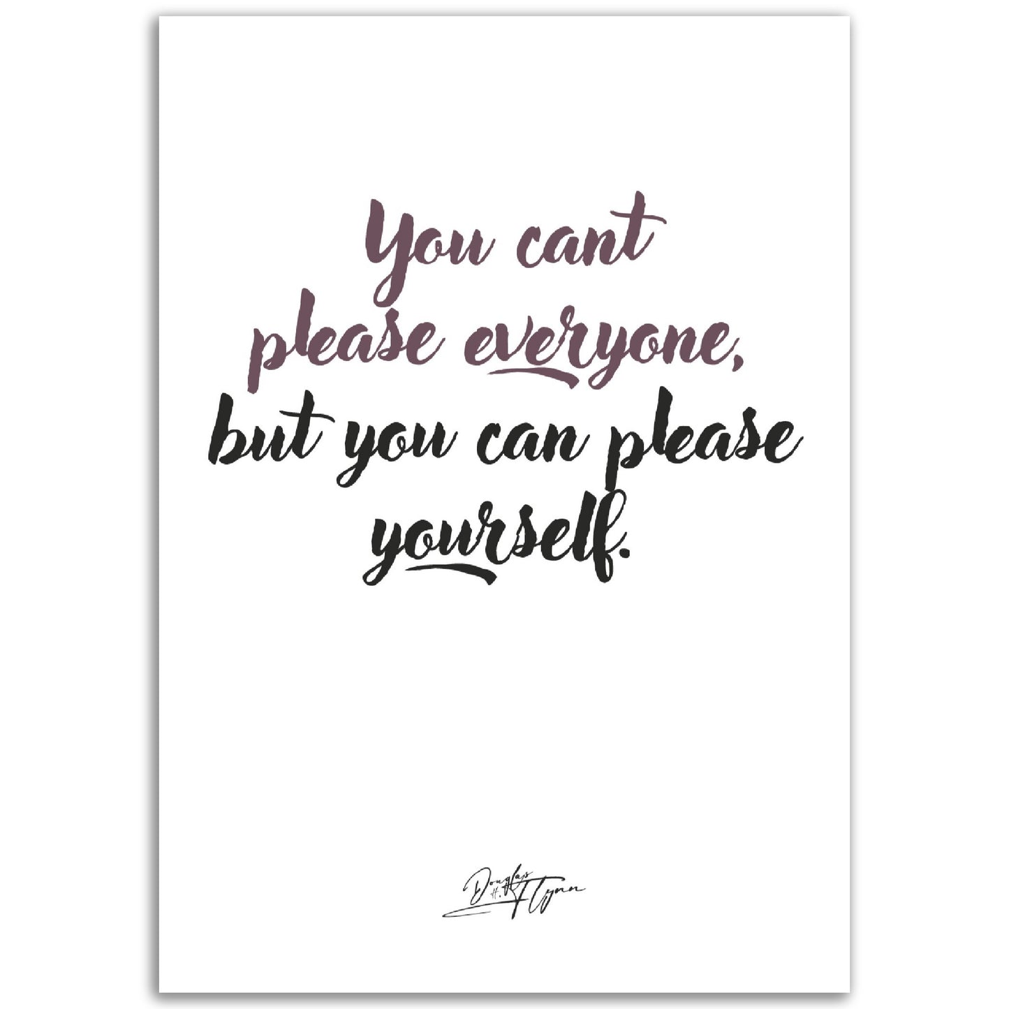 »You can't please everyone«