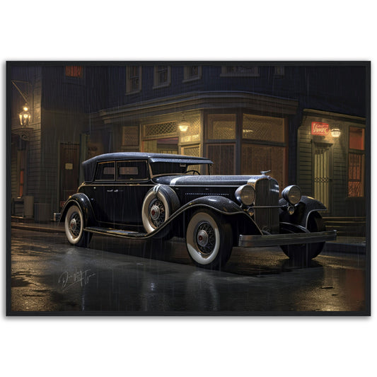 »Black 1920s Duesenberg vintage car«