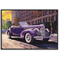 »Deep purple 1940s Convertible Coupe vintage car«