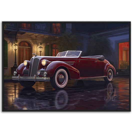 »Burgundy  vintage 1930s cabriolet«
