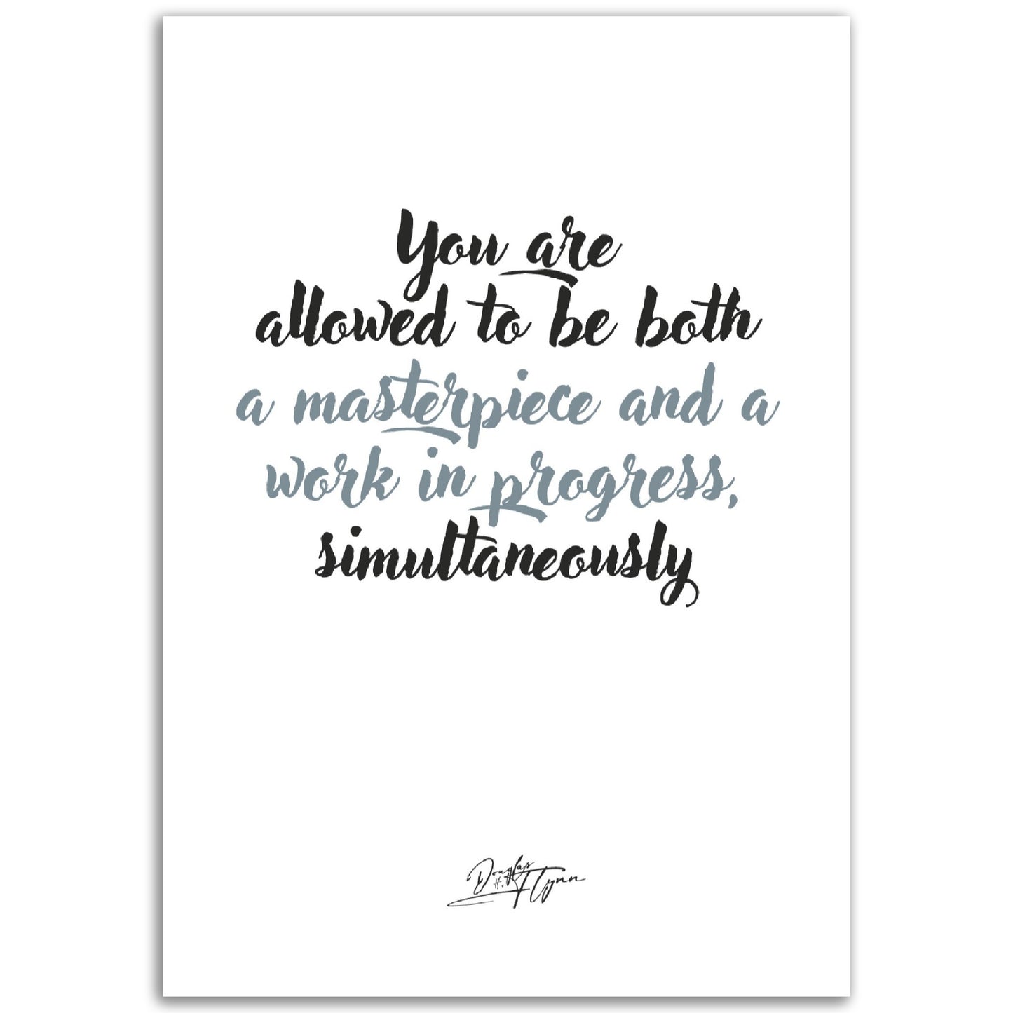 »You are allowed to be both«