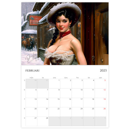 »Classic Saloon Girls 2023«, väggkalender