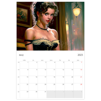 »Classic Saloon Girls 2023«, väggkalender