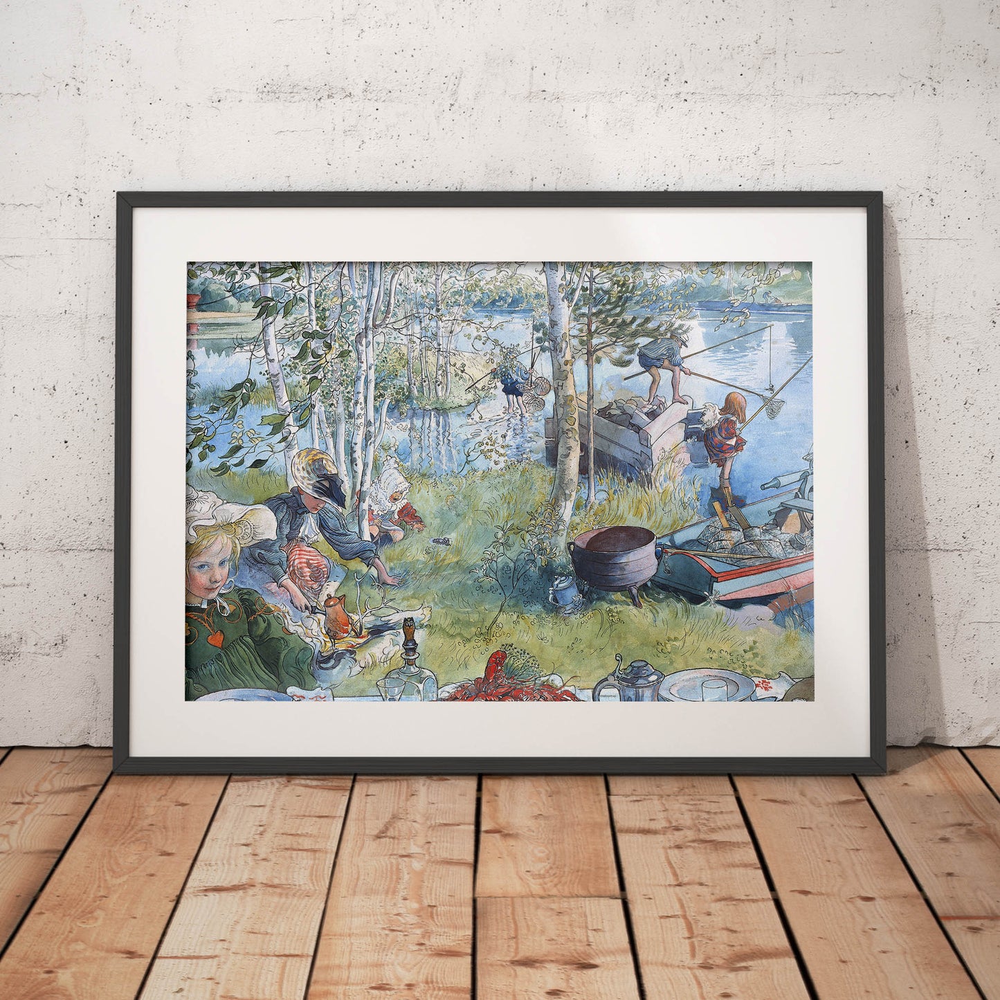 »Kräftfångst« av Carl Larsson
