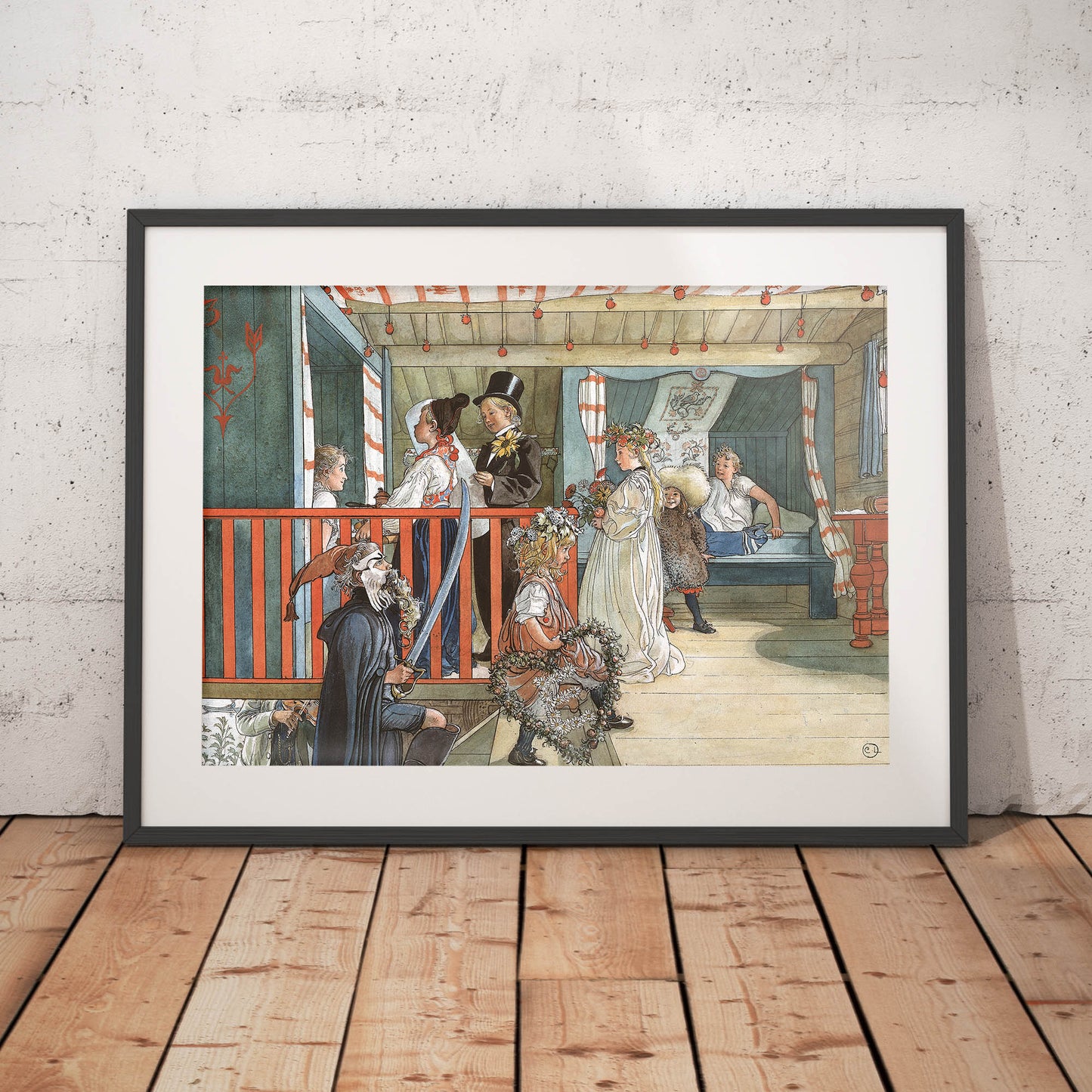 »Namnsdag på härbret« av Carl Larsson