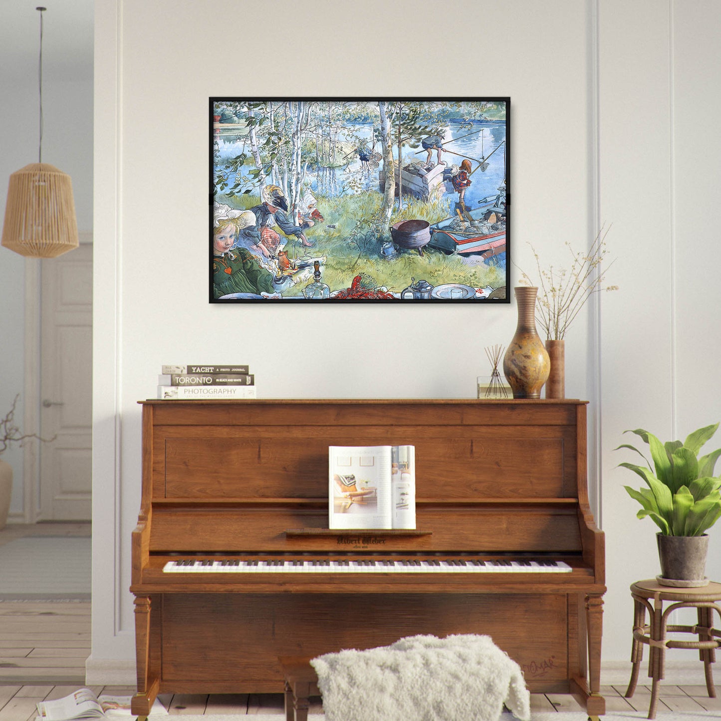 »Kräftfångst« av Carl Larsson