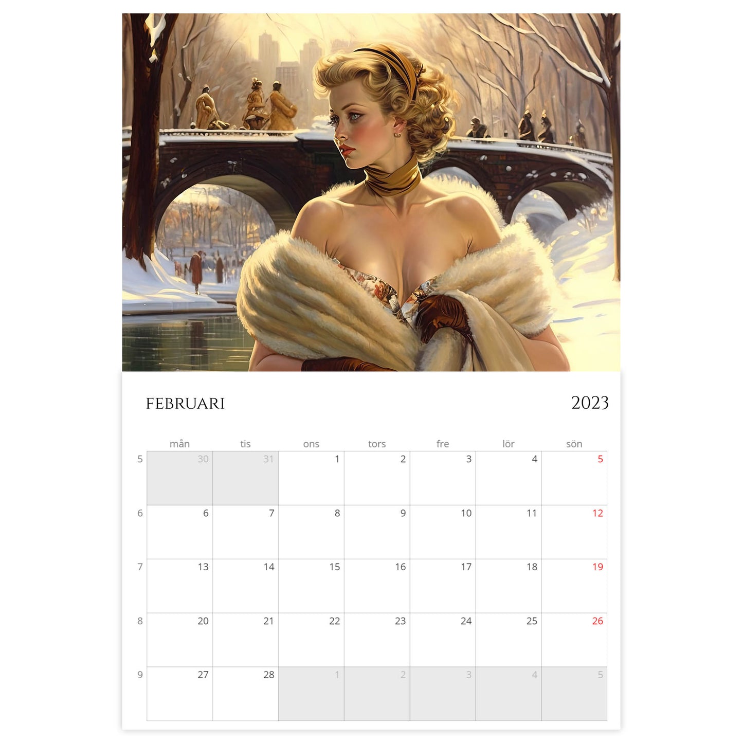 »Classic Calendar Girls 2023«, väggkalender