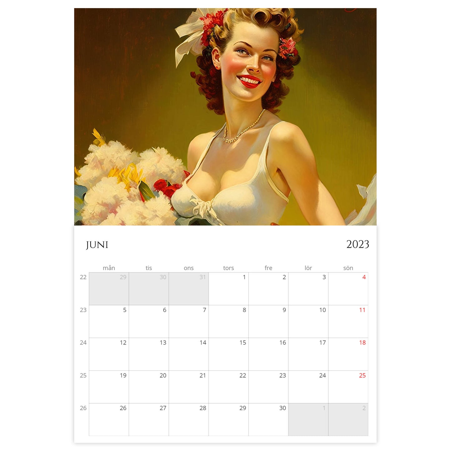 »Classic Calendar Girls 2023«, väggkalender
