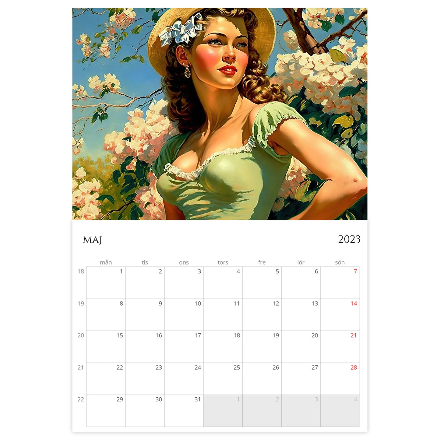 »Classic Calendar Girls 2023«, väggkalender