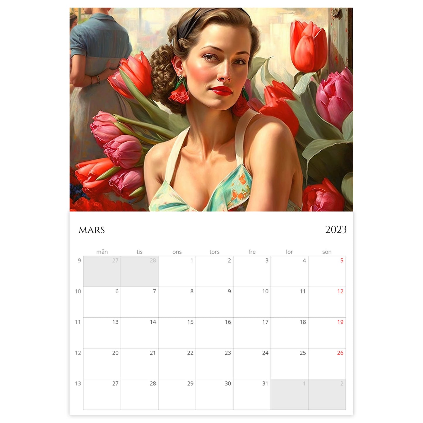 »Classic Calendar Girls 2023«, väggkalender