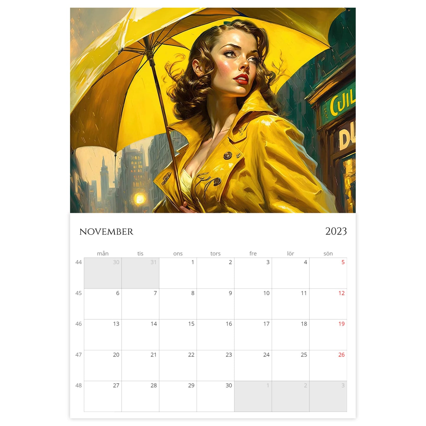 »Classic Calendar Girls 2023«, väggkalender