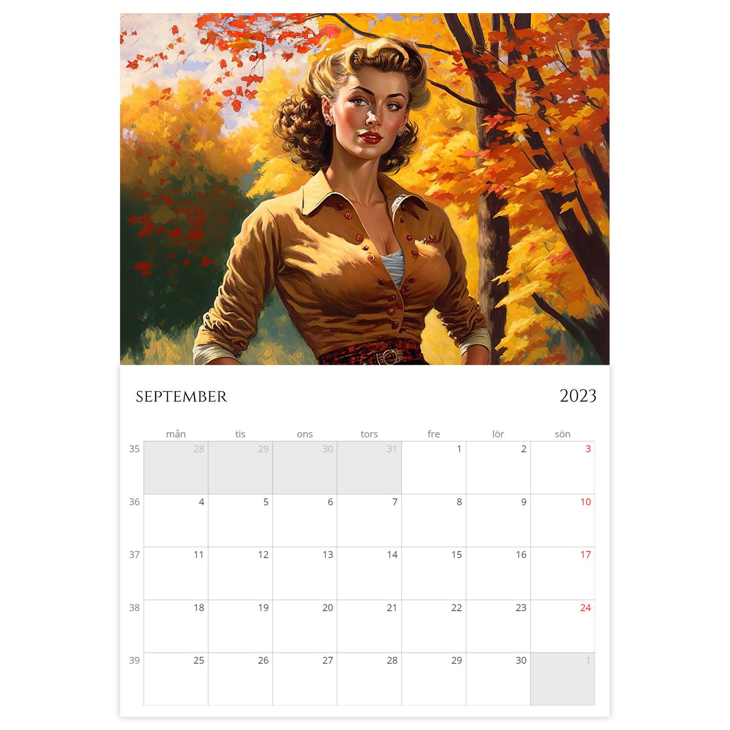 »Classic Calendar Girls 2023«, väggkalender