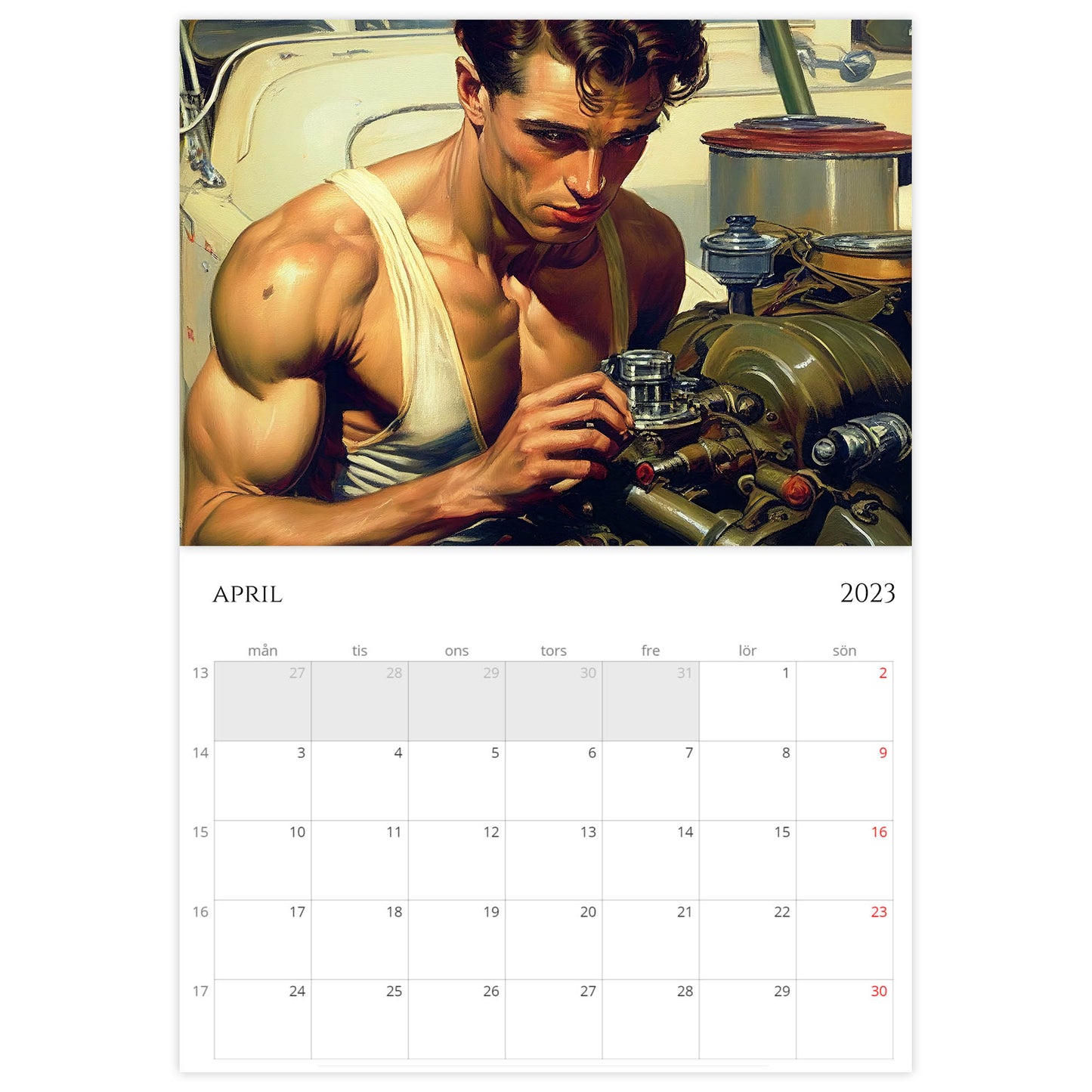 »Classic Calendar Boys 2023«, väggkalender