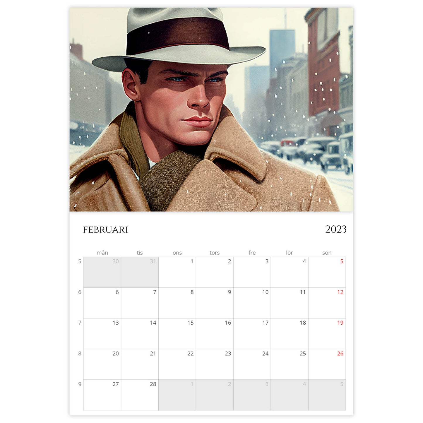 »Classic Calendar Boys 2023«, väggkalender