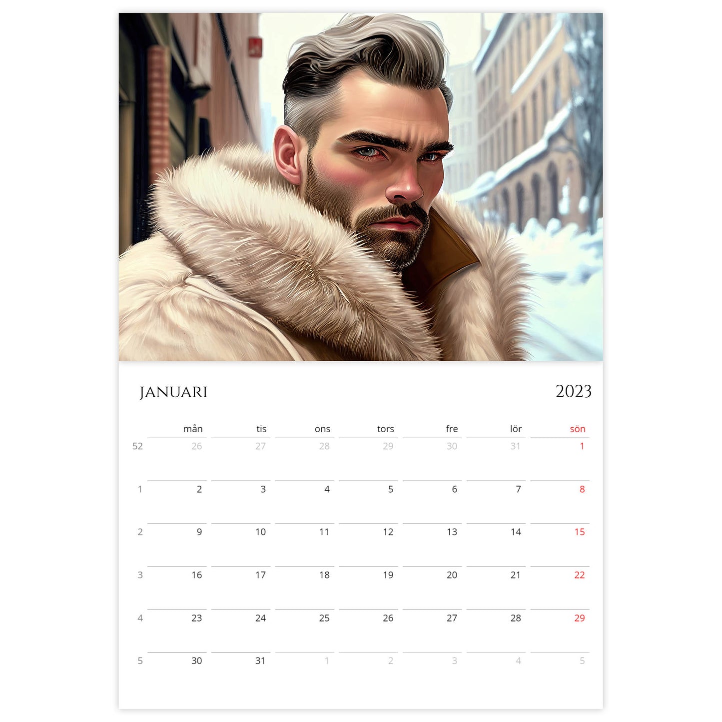 »Classic Calendar Boys 2023«, väggkalender