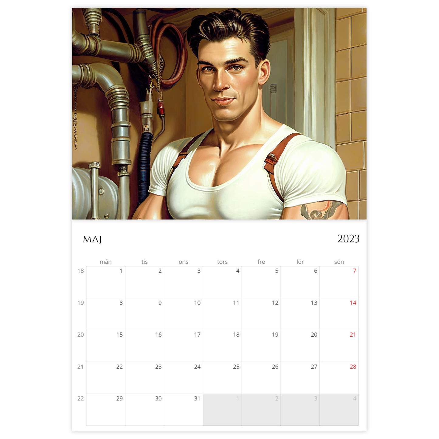 »Classic Calendar Boys 2023«, väggkalender