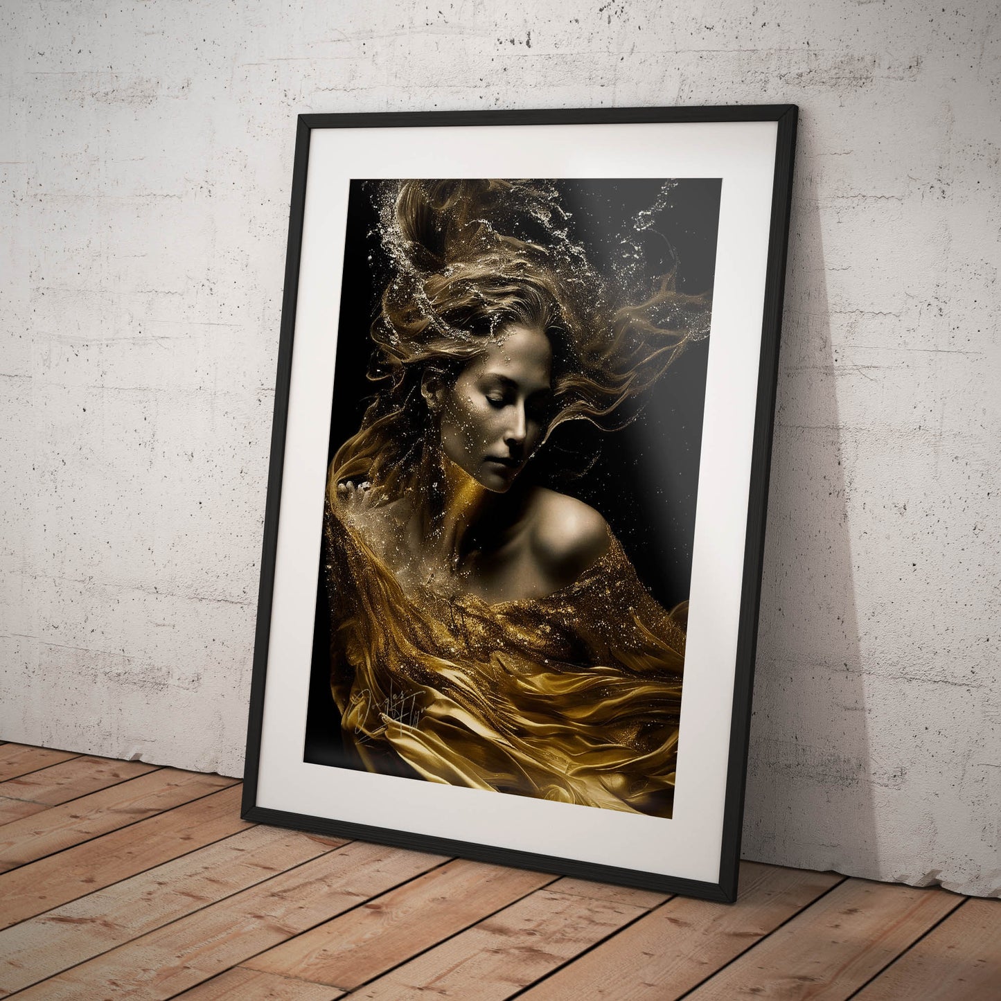 »Golden Mermaid Couture« retro poster