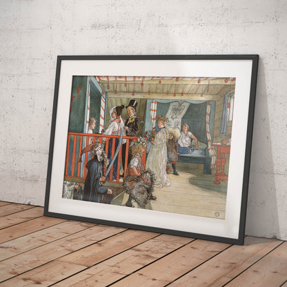 »Namnsdag på härbret« av Carl Larsson