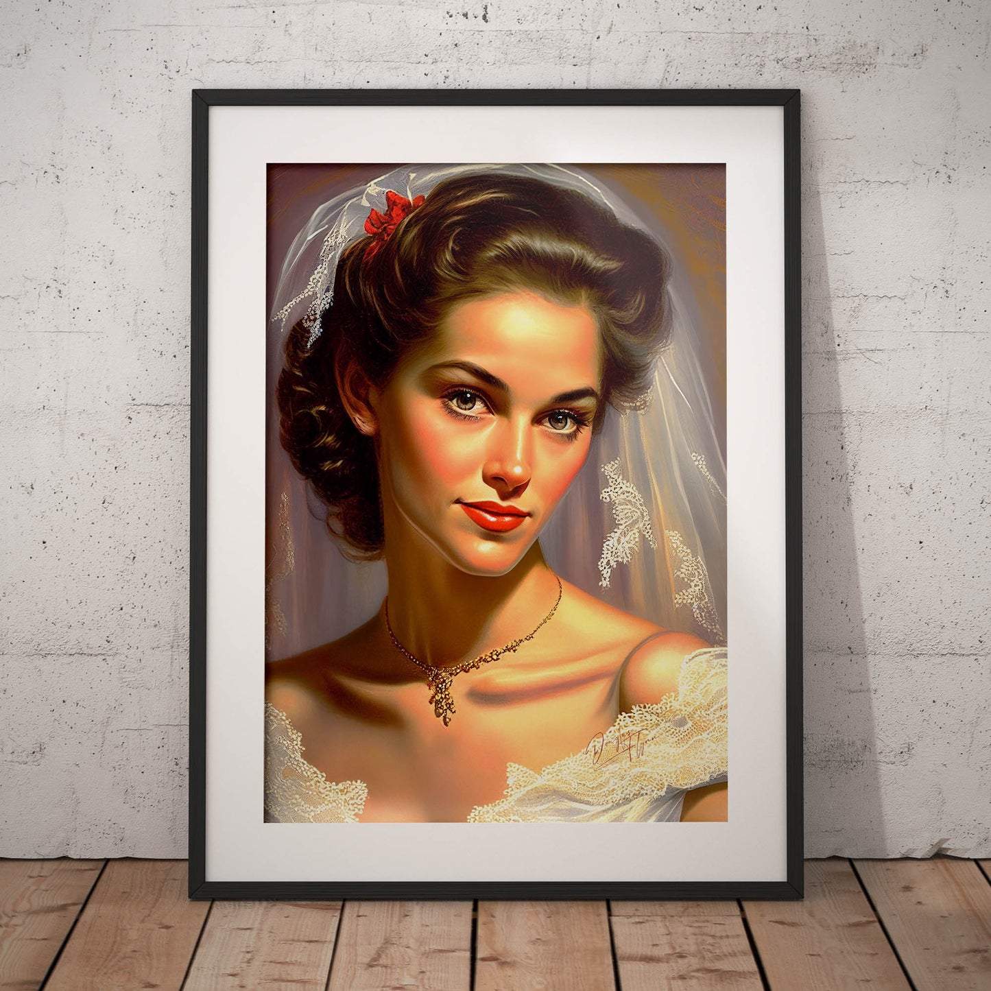 »Veiled Wedding« retro poster