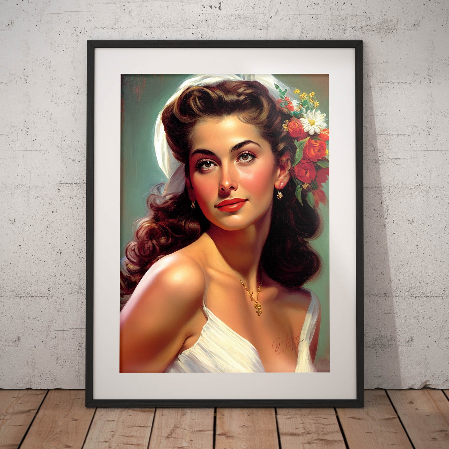 »White Wedding Memories« retro poster