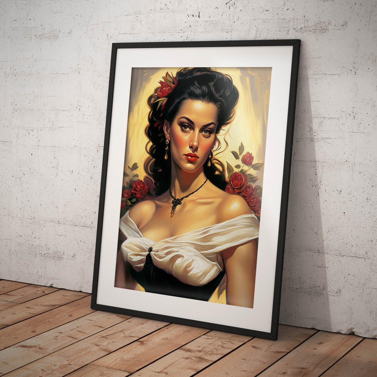 »Elegant Bridal Serenity« retro poster
