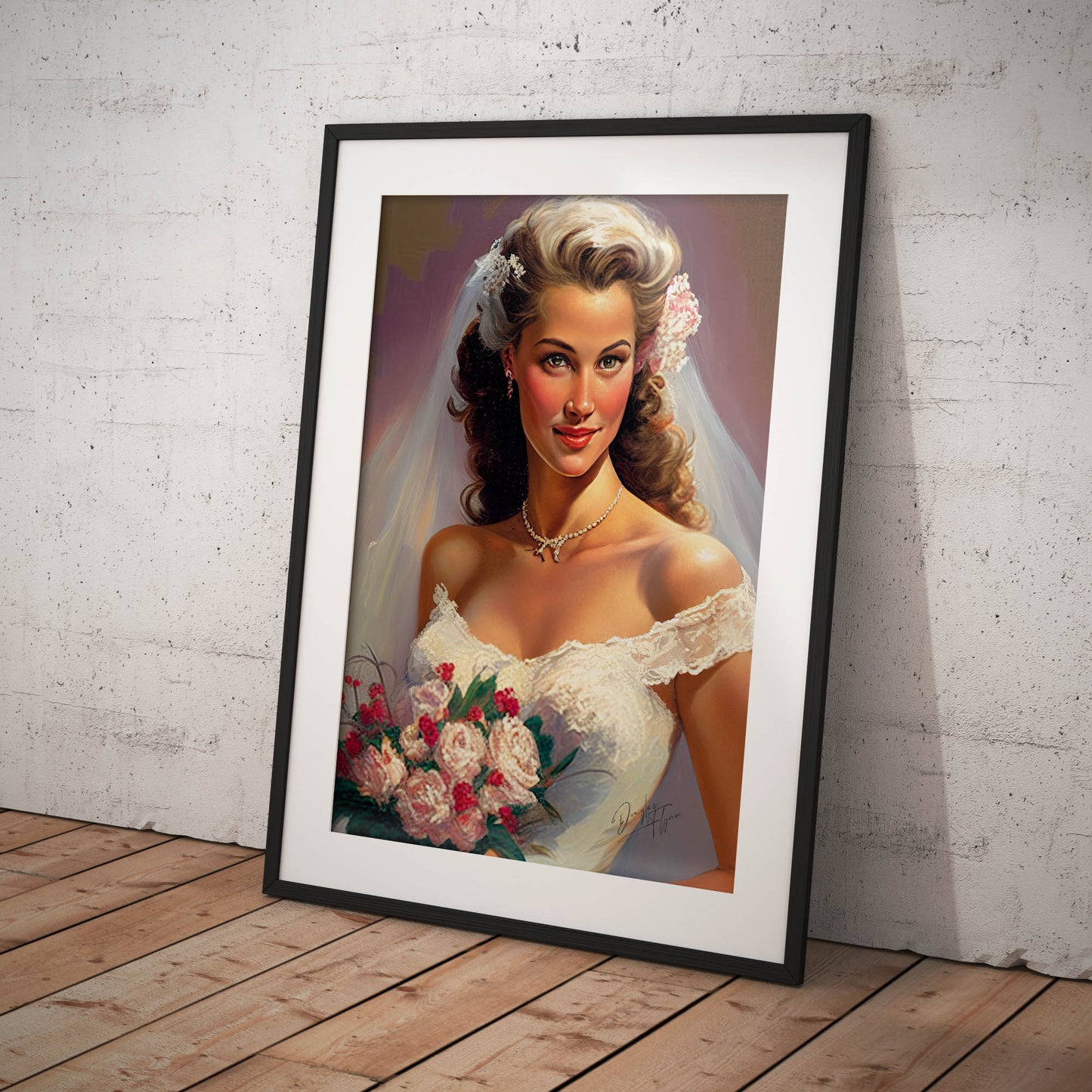 »Vintage Romance for Weddings« retro poster
